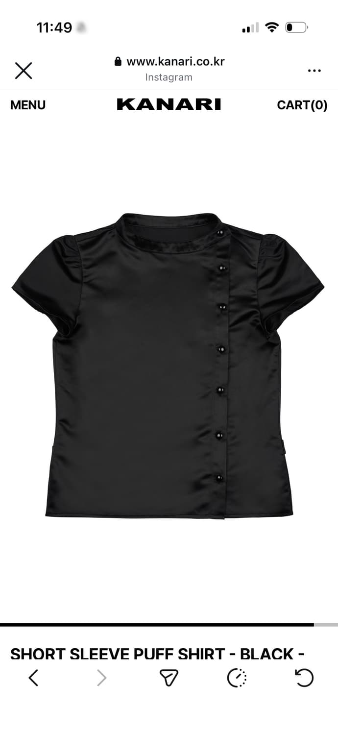 카나리 kanari SHORT SLEEVE PUFF SHIRT 상품이미지1