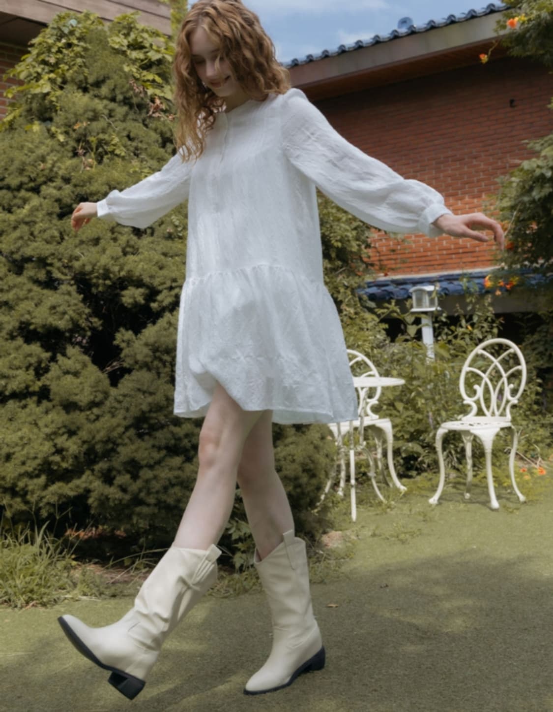 새상품)에펠클래식 비건 웨스턴부츠 아이보리 245 상품이미지2