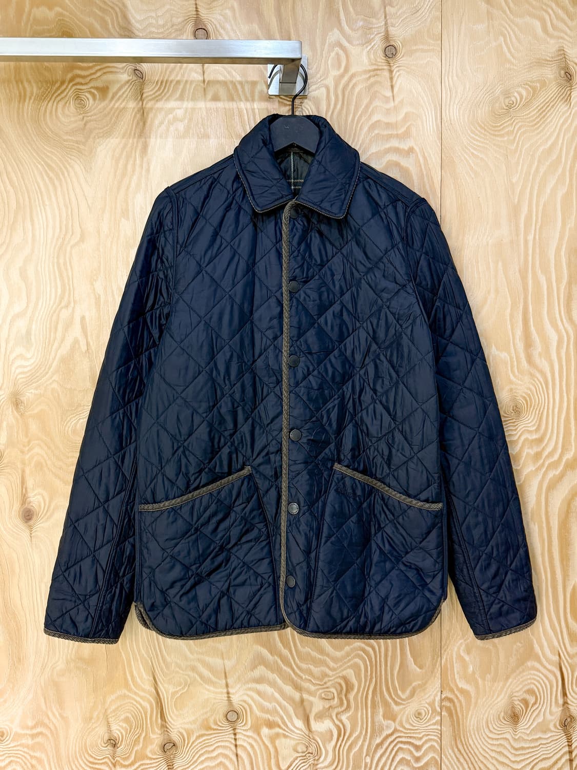 바버 타탄 체크 퀼티드 리버시블 자켓 상품이미지5