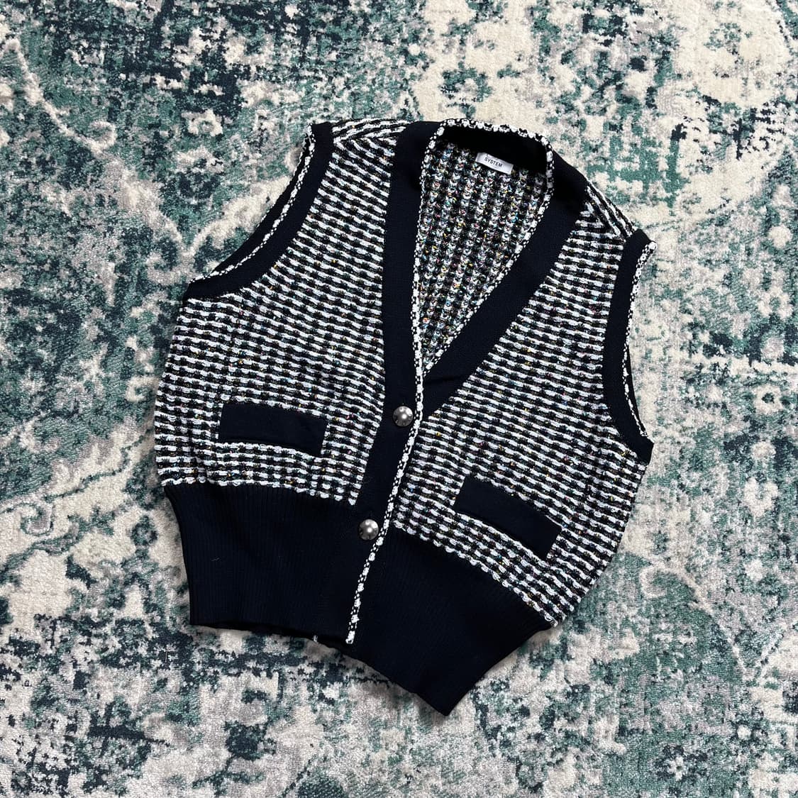 System 한섬 시스템 22 트위드 니트 베스트(90) 상품이미지2