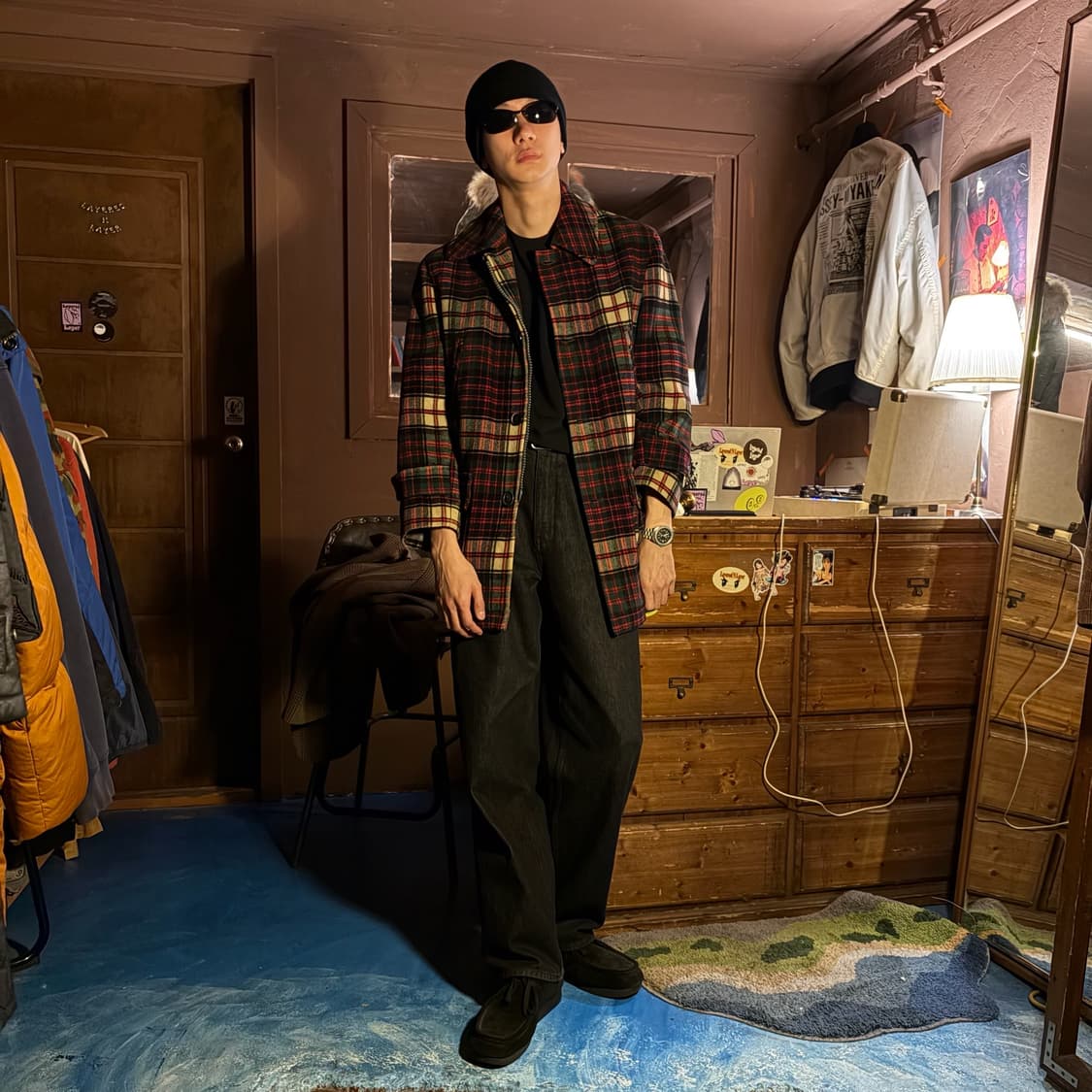 VAN JACKET CHECK PATTERN COAT 상품이미지2