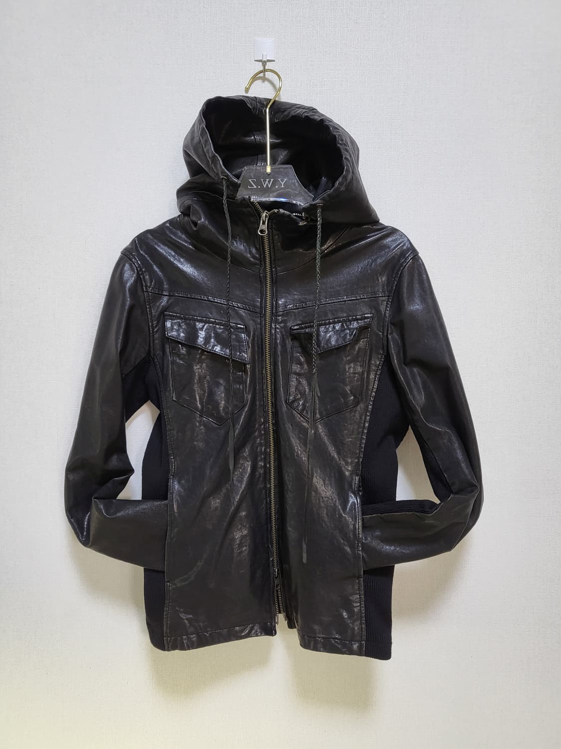 일본 브랜드 버팔로 버지터블 양가죽 후드 자켓55-66 상품이미지1