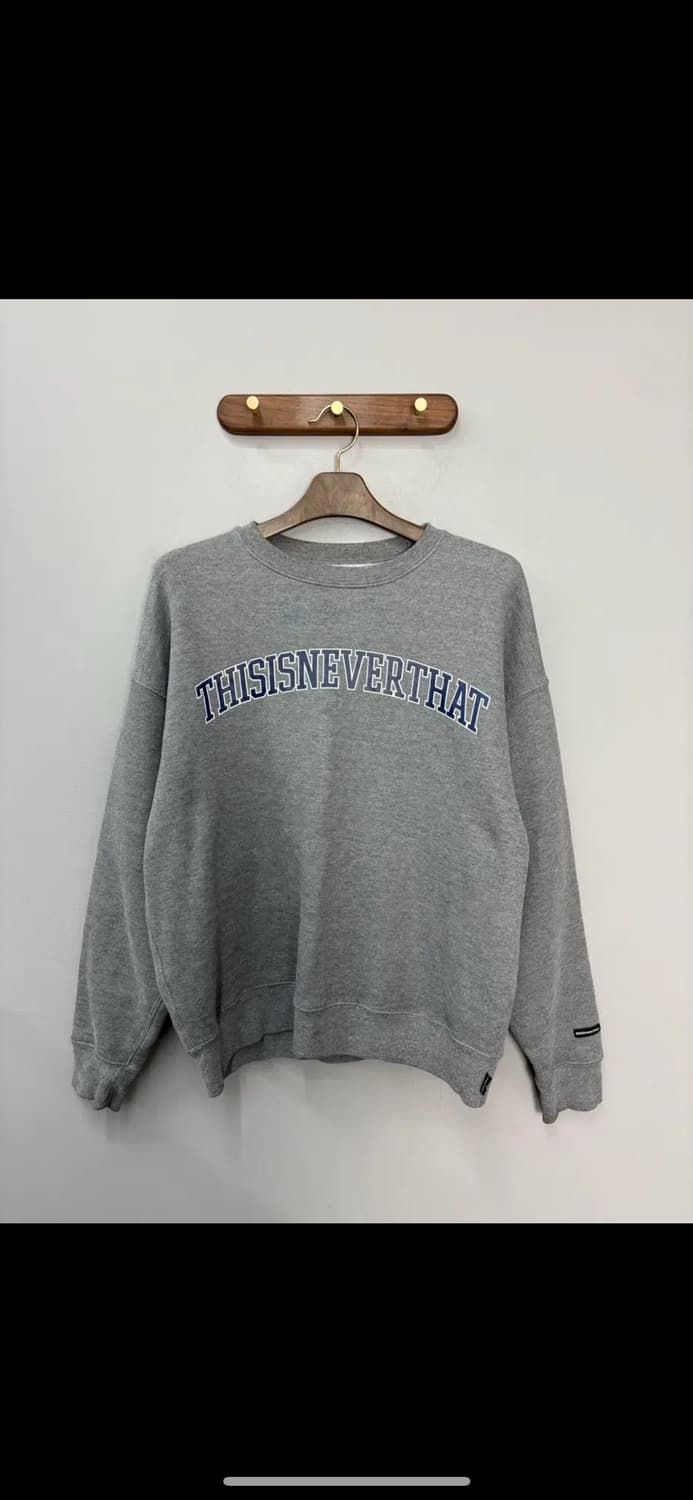 디스이즈네버댓 아치로고 크루넥 헤더그레이 스웻셔츠 H1956 상품이미지2