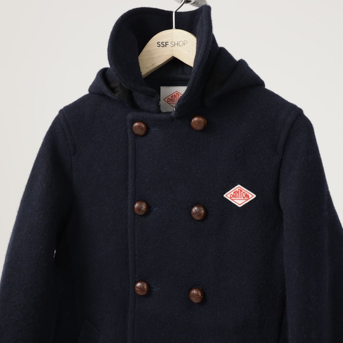 단톤 더블버튼 울 후드코트 상품이미지4