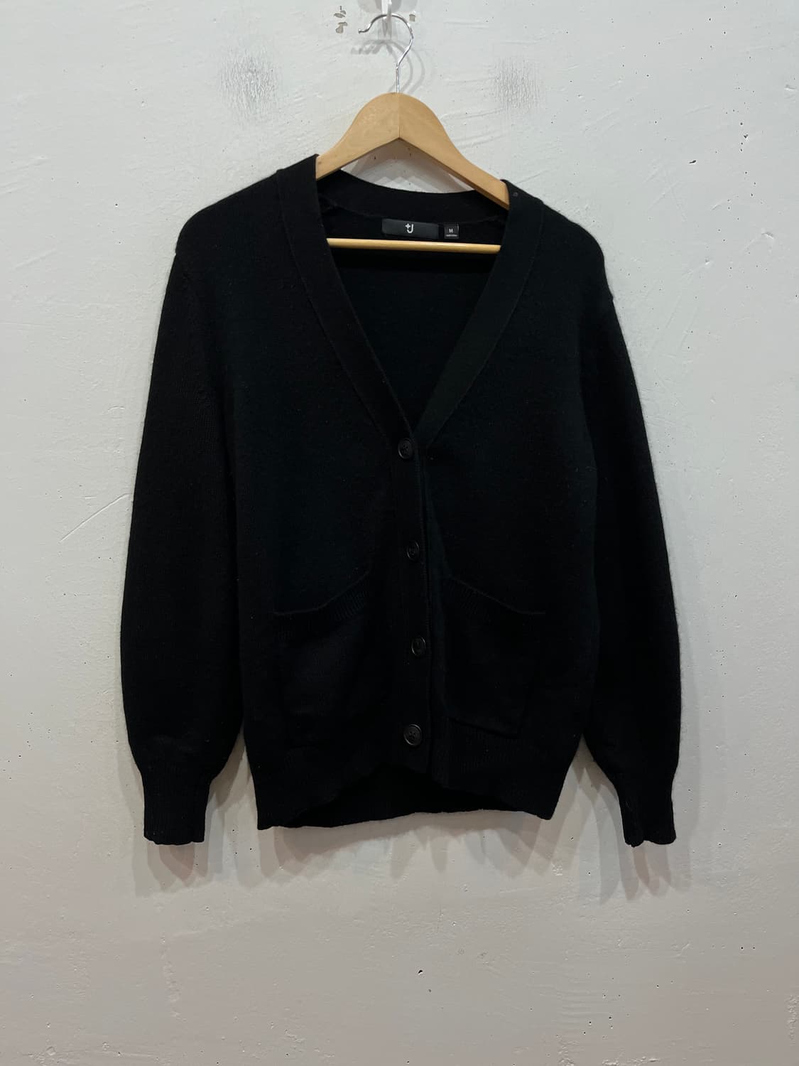 유니클로 질샌더 캐시미어 가디건 블랙 M 상품이미지1
