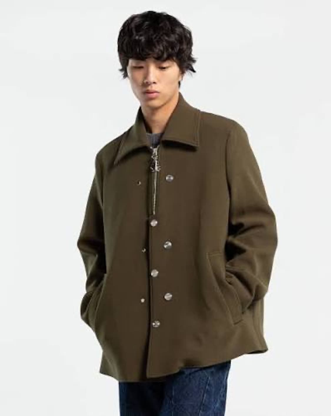 나마체코 타우더 자켓 모스그린 S 상품이미지1