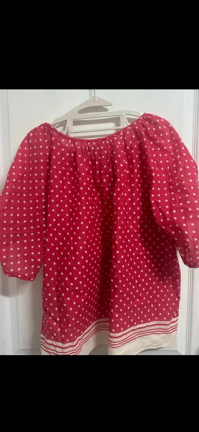 Hush hush 핫핑크 도트 블라우스 모리걸 도쿄걸 상품이미지2