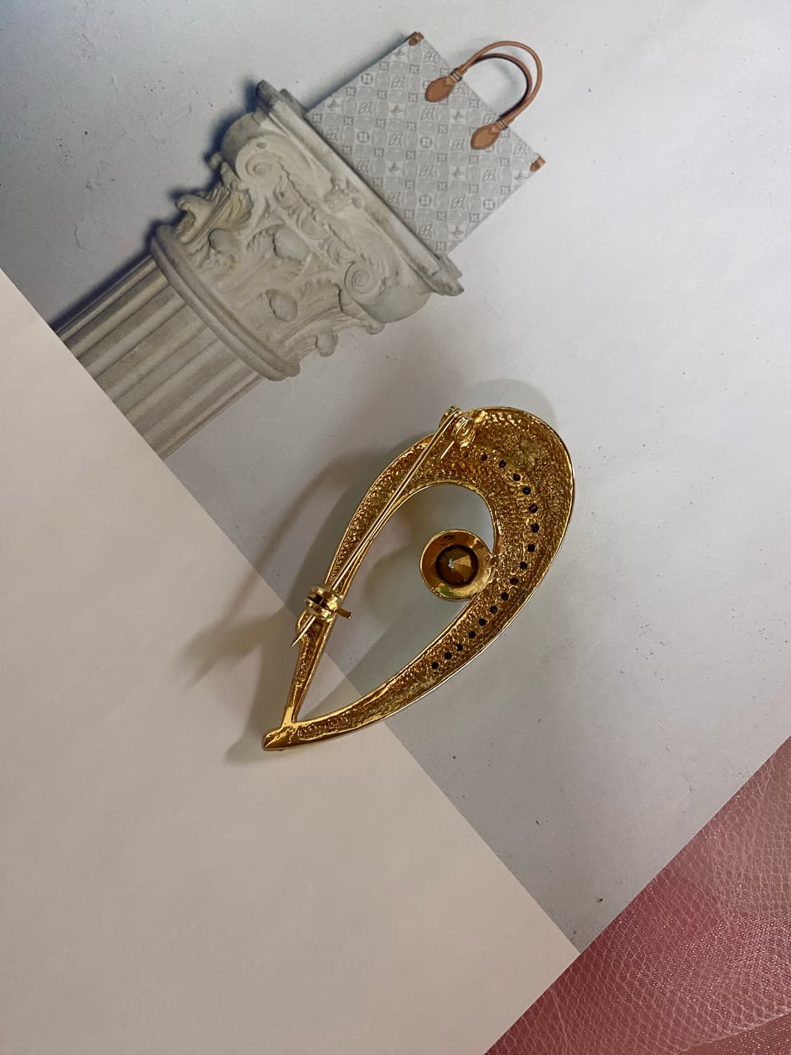 골드 스완 큐빅 빈티지 브로치  상품이미지4