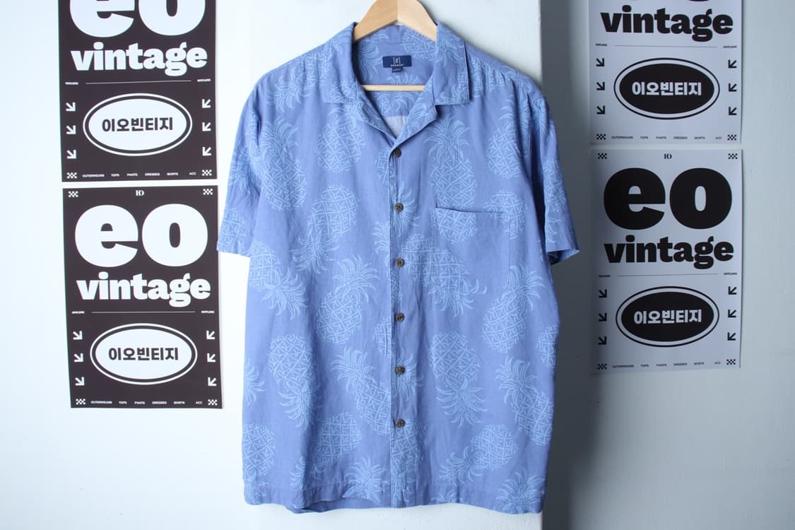 (L-XL) 브랜드빈티지 반팔셔츠 남방 USA 하와이안 린넨-H33369 상품이미지2