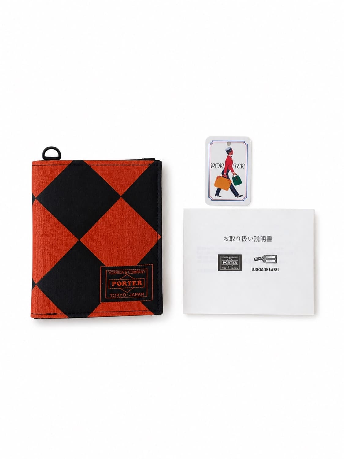 요시다 포터 다이아몬드 체크 패턴 지갑 상품이미지1