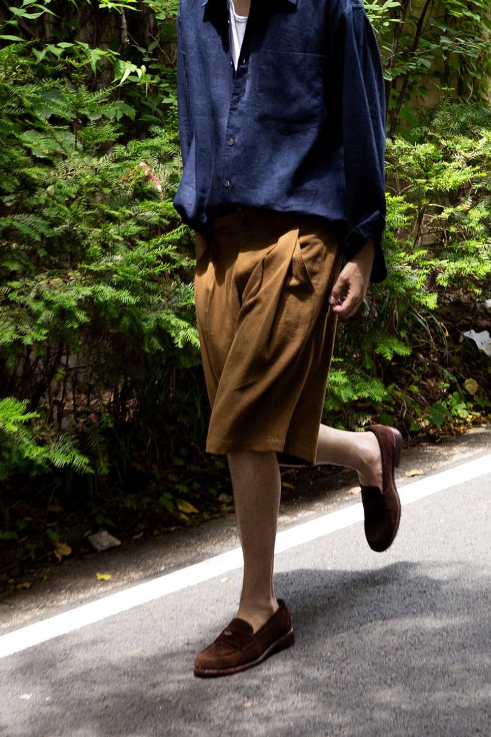 46) 퍼스트플로어 린넨 버뮤다 블랙 상품이미지1