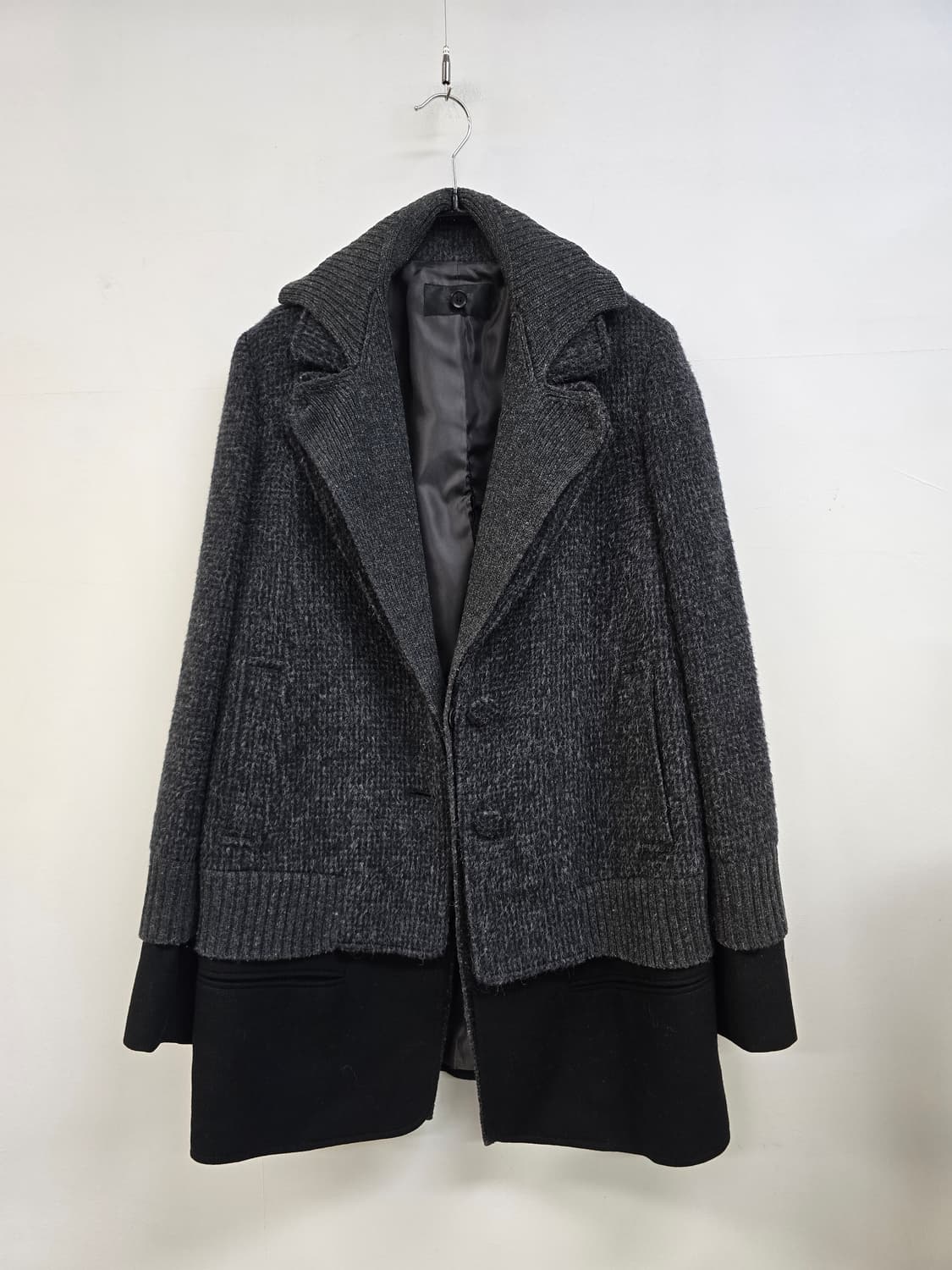 한섬 시스템 이중니트카라 트위드 겨울 자켓 상품이미지1