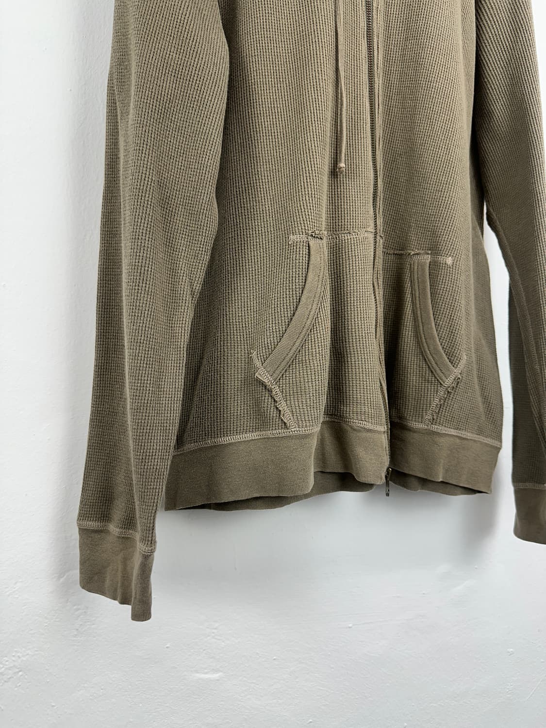 Rush hour 2way waffle khaki hood zip 상품이미지5