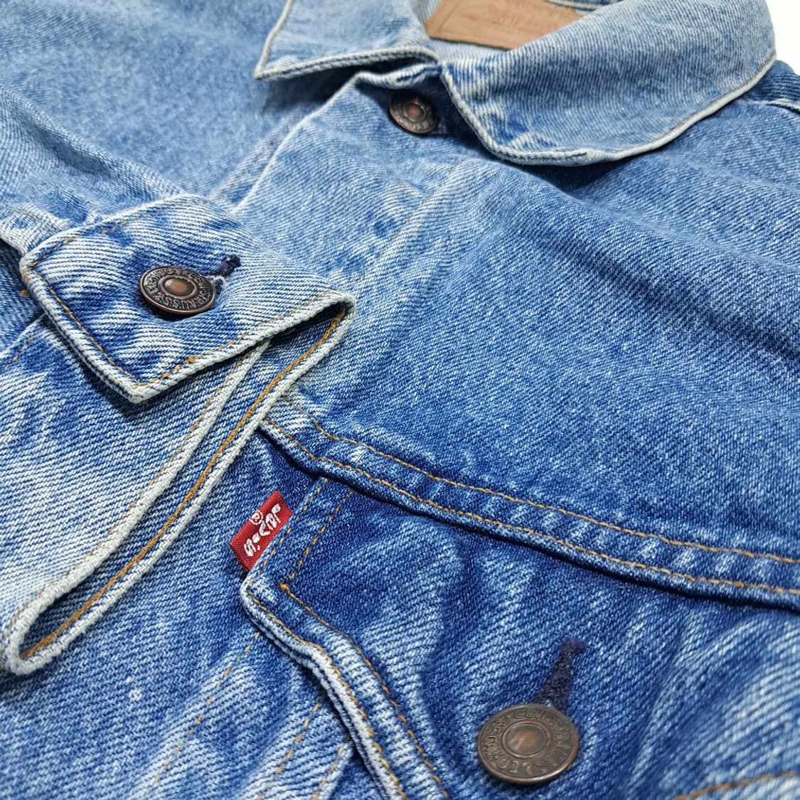 CL946 L 리바이스 90s 미국산 70507 레드탭 데님 자켓 상품이미지4