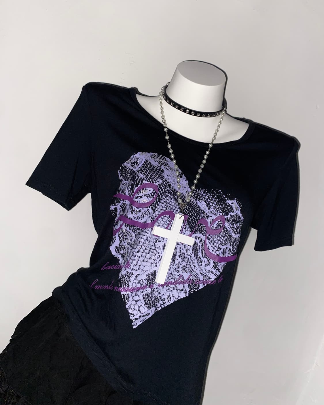 Heart Snake y2k T-shirt 상품이미지2