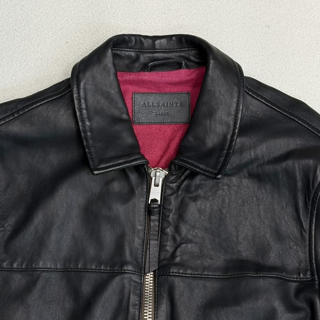 ALLSAINTS 100% 램스킨 레더 자켓 L 상품이미지3