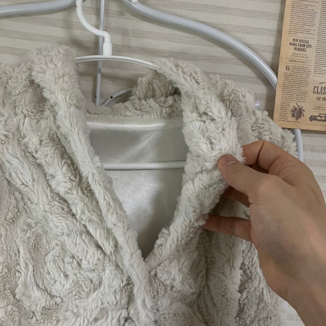 빈티지 아이보리 로즈 펄 조끼 911 y2k 스트릿 모리 갸루 일본빈티지 상품이미지4