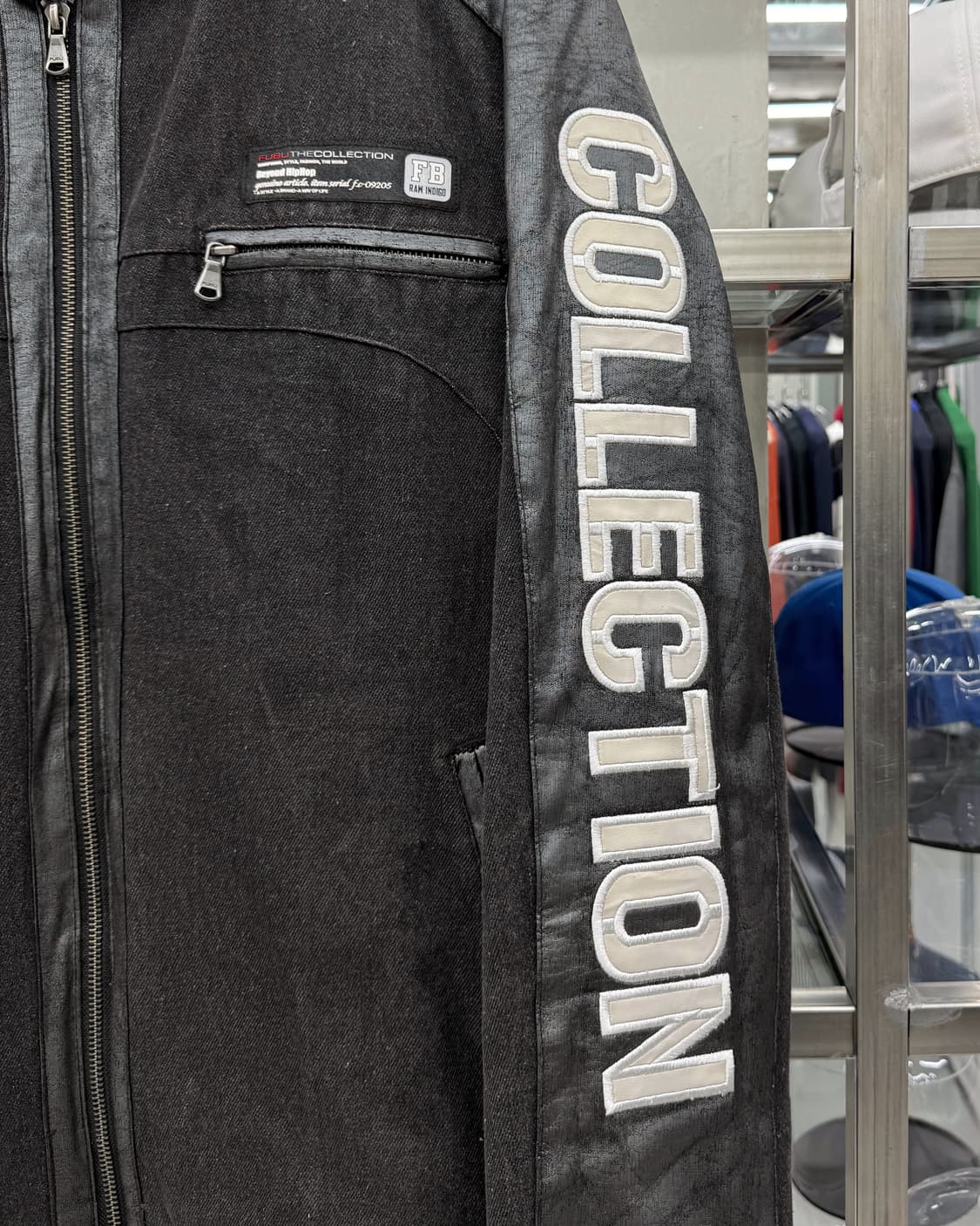 fubu 00s 데님 바이커 자켓 블랙 상품이미지6