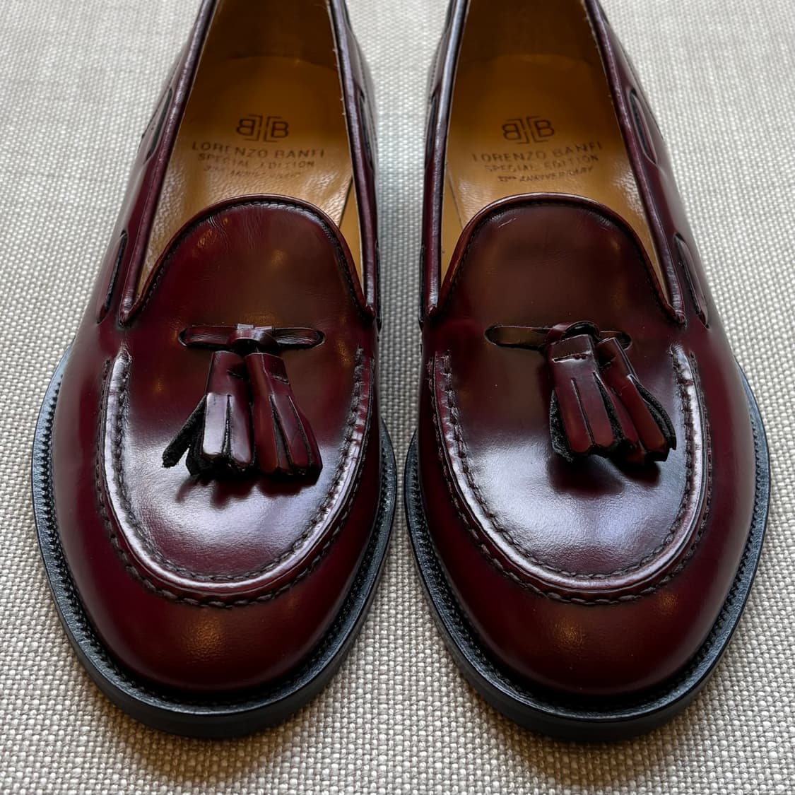 [36/230] LORENZO BANFI 33th 버건디 태슬 로퍼 상품이미지2