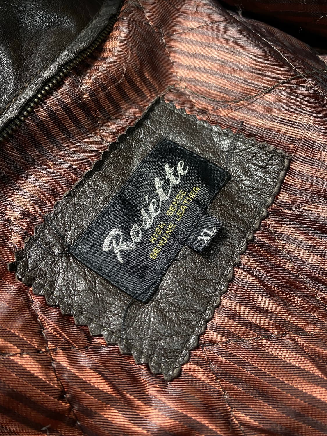 [XL] 90s Vintage 빈티지 브라운 양가죽 레더 코트 상품이미지7