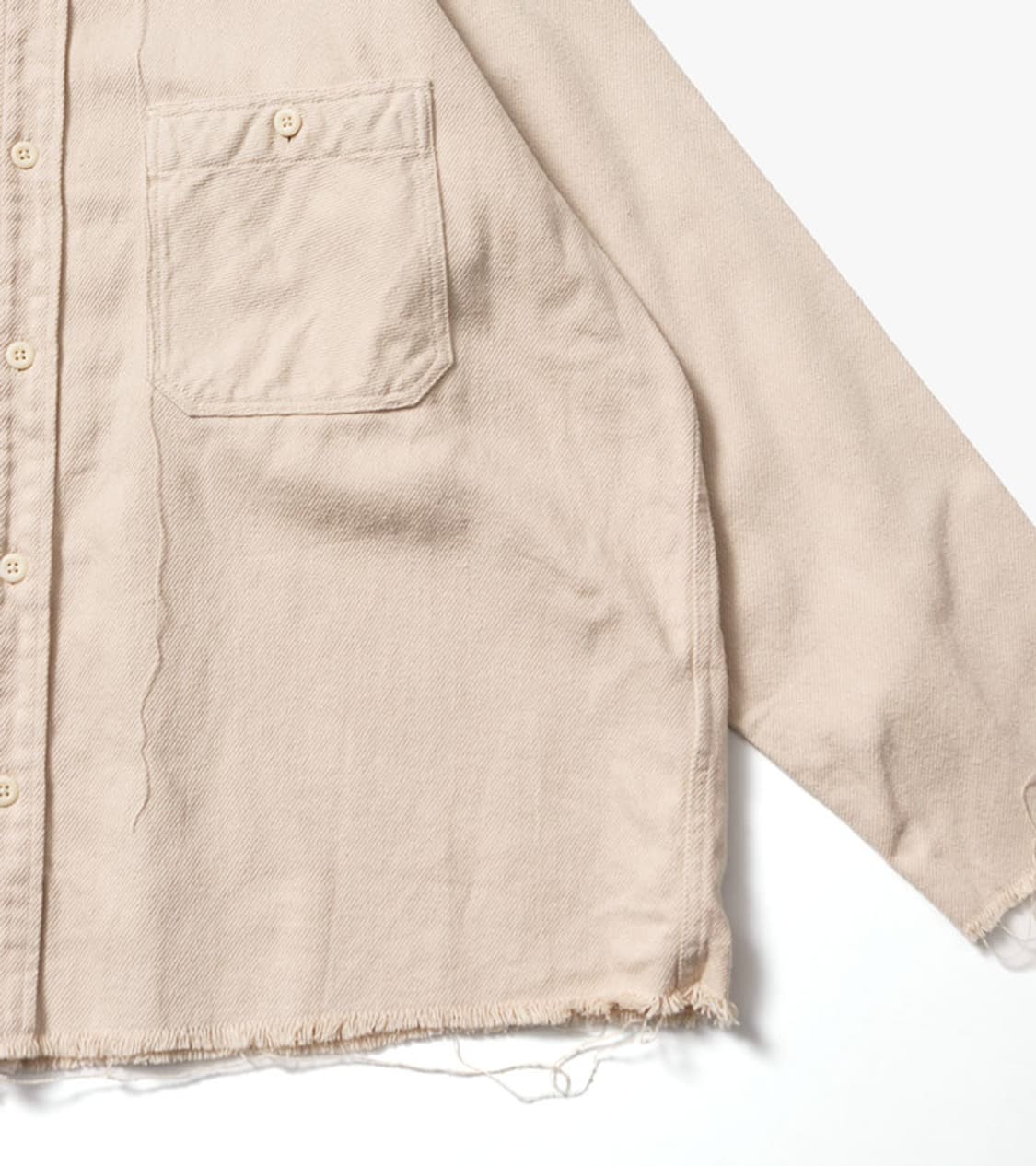 BEAMS - CUT OFF EASY SHIRT 상품이미지4