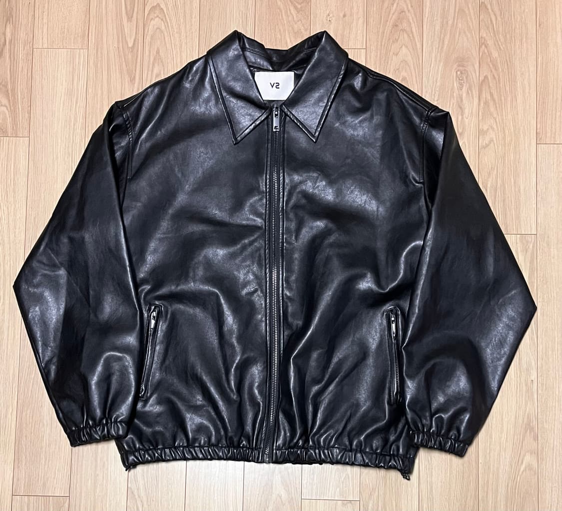 V2 비건 레더 자켓 블랙 L 상품이미지1