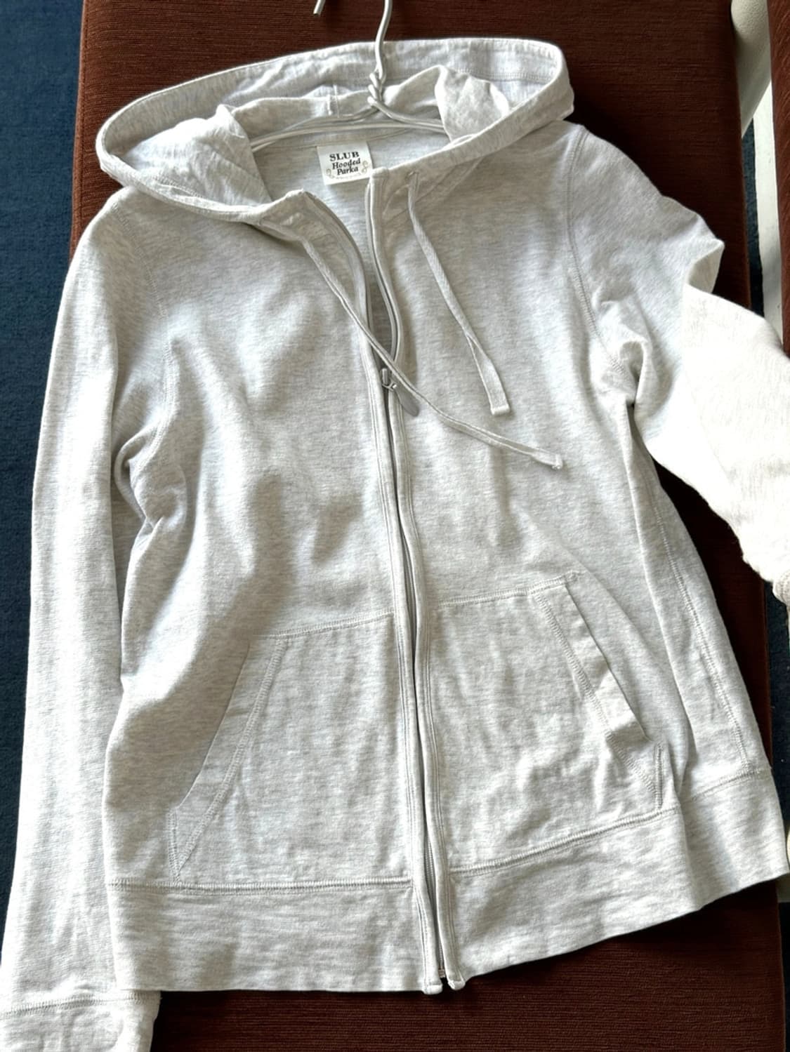 Light cotton sweat hooded zip TOP 상품이미지3