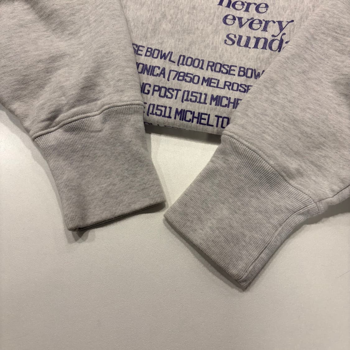 [M] fetch 페치 프린팅 맨투맨 그레이 퍼플 D168 상품이미지7