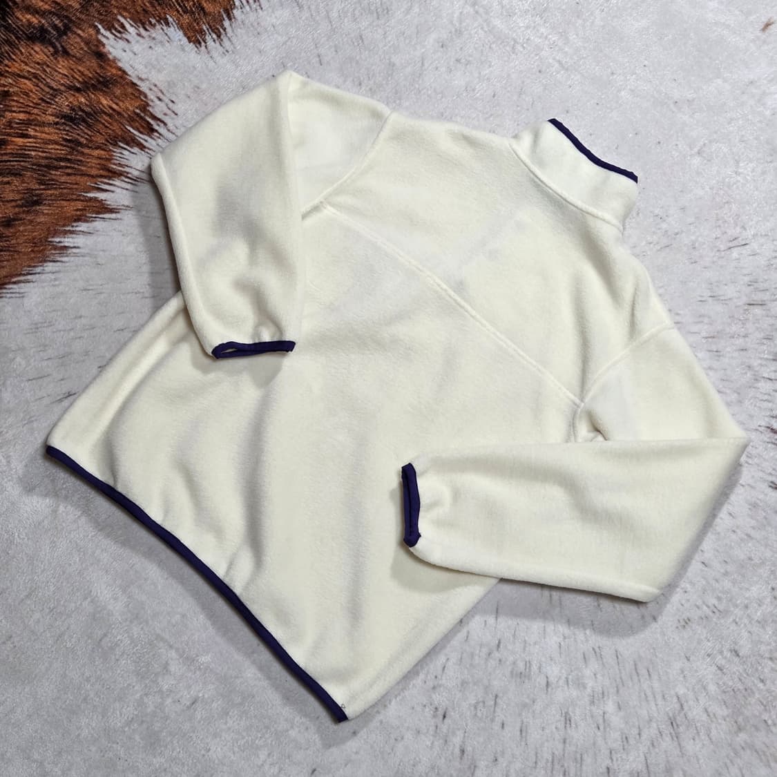 빈티지 신칠라 스타일 스냅 후리스 상품이미지4