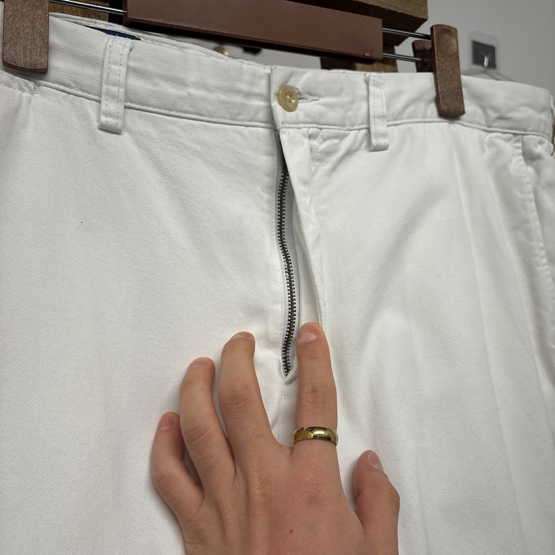 90s 폴로 랄프로렌 클래식 화이트 코튼 치노팬츠 포니자수 N761 상품이미지5