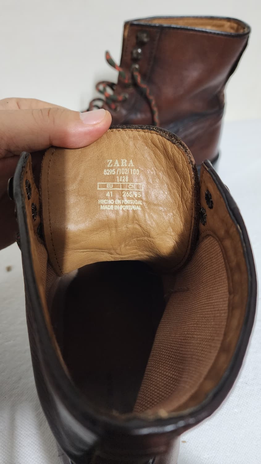 자라 빈티지 가죽 워커 부츠 상품이미지8