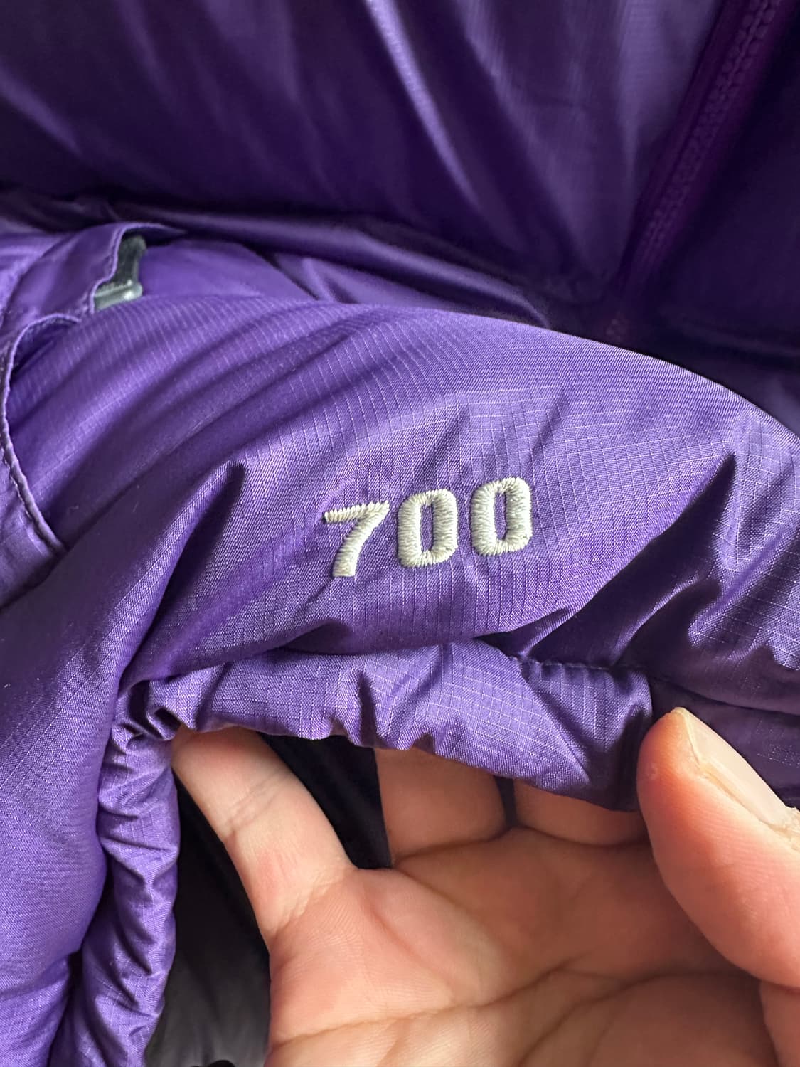 NORTHFACE 노스페이스 퍼플 중앙 로고 조끼 패딩 상품이미지4