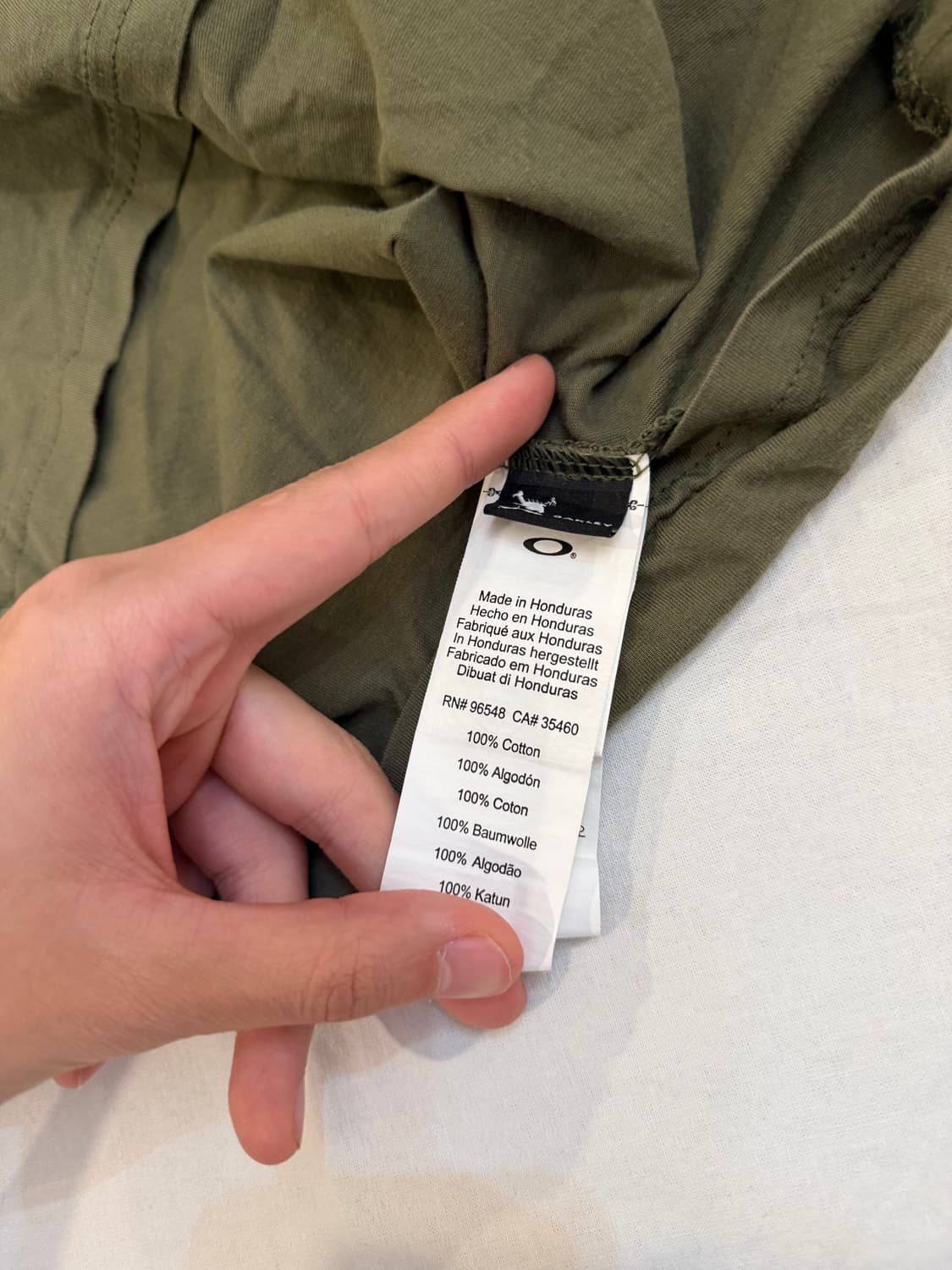 오클리 카모 빅로고 반팔 티셔츠 올리브 카키 상품이미지4