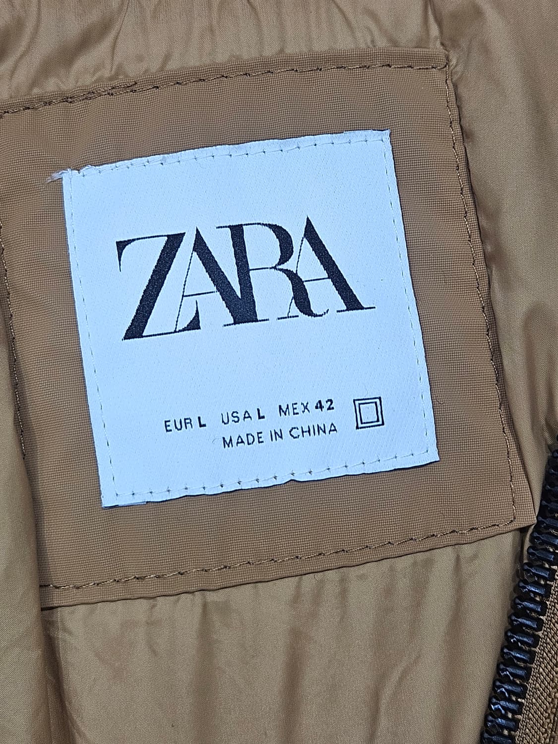 자라(ZARA) 브라운 캐주얼 봄버 점퍼L 상품이미지2