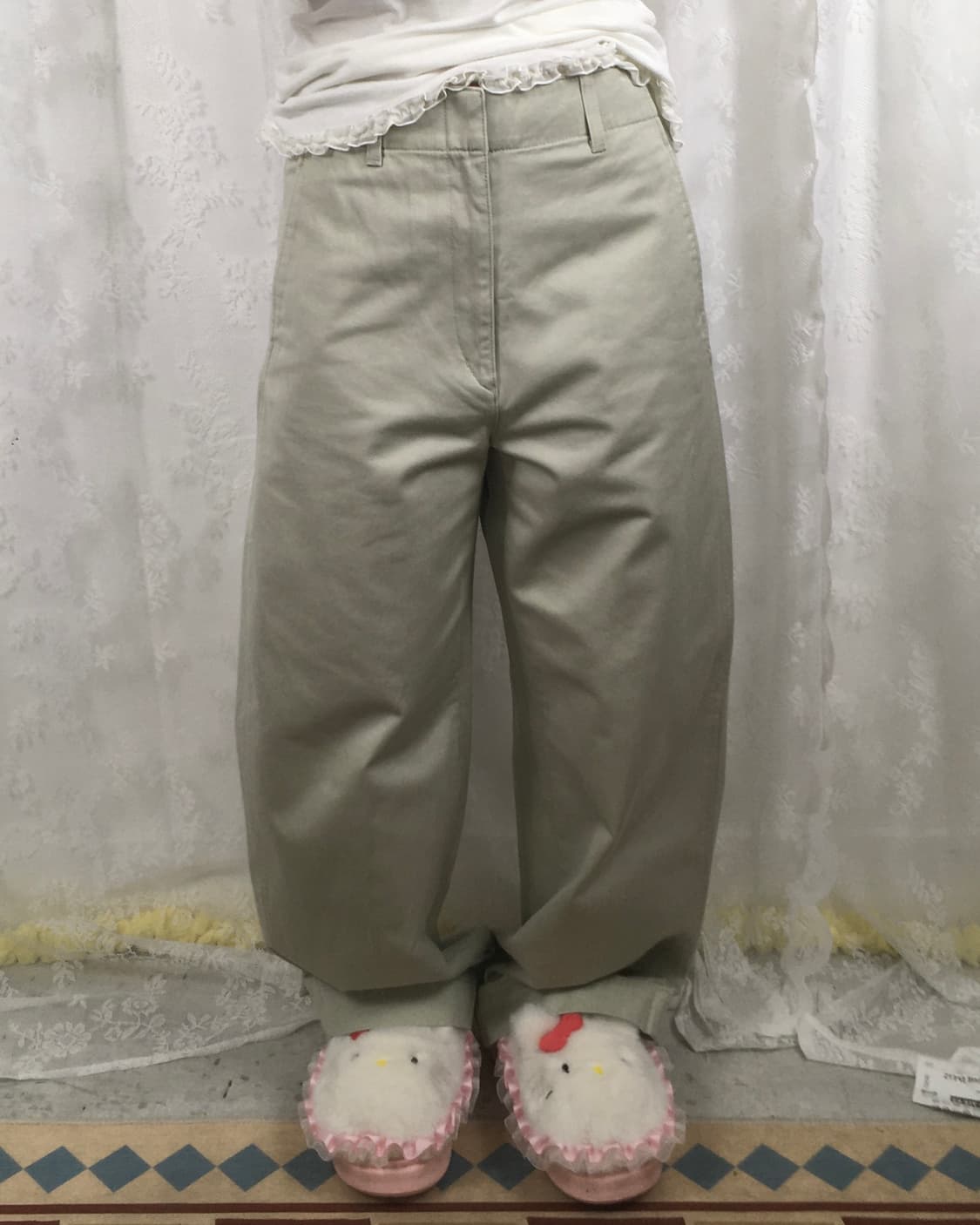 LEMAIRE x UNICLO U wide-fit curved pants 상품이미지6