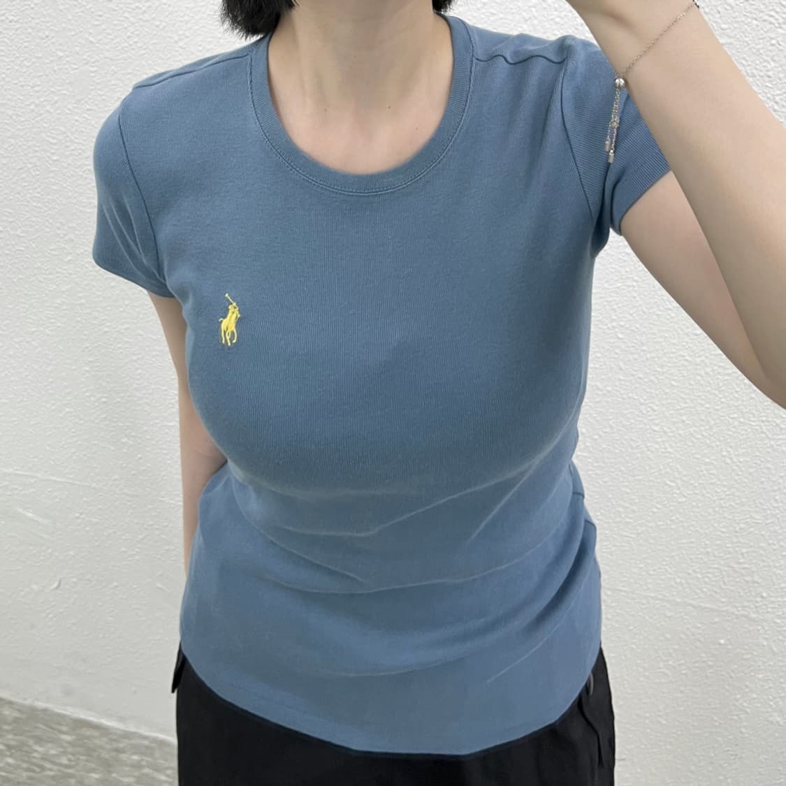 폴로 랄프로렌 레몬포니 뮤트 블루 반팔 S 상품이미지5