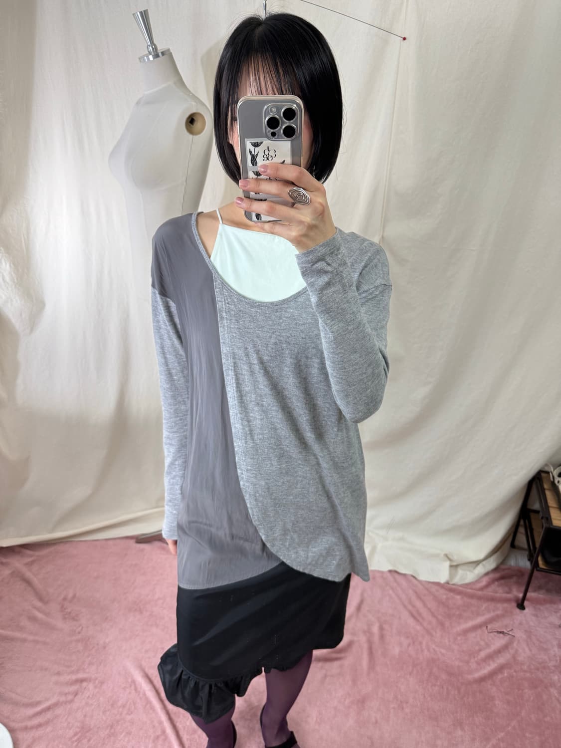 Soeur 7 루즈핏 레이어드 롱슬리브 탑 상품이미지1