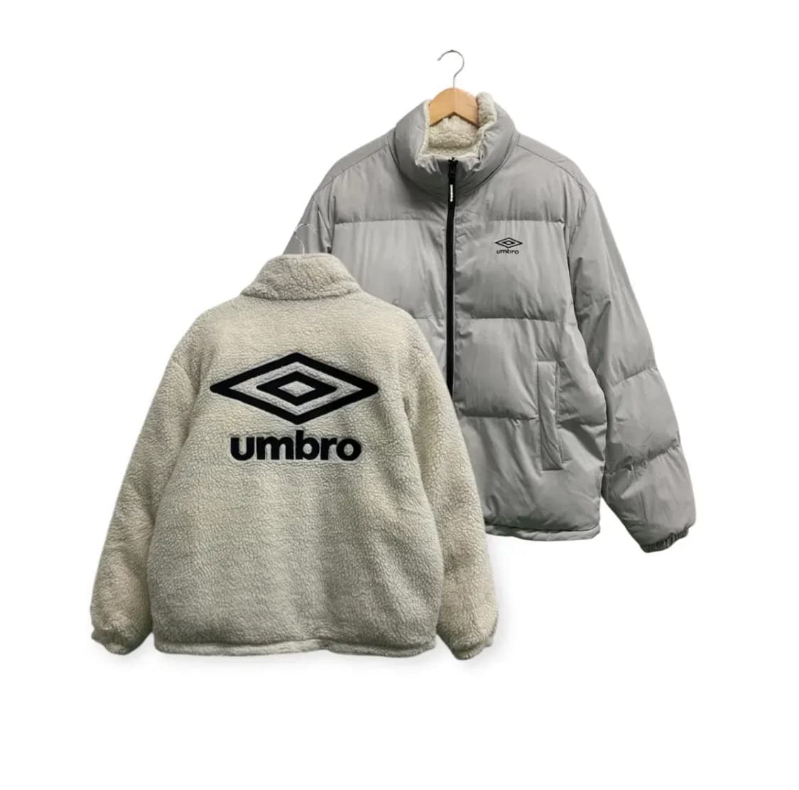 엄브로 Umbro 리버시블 뽀글이 패딩 L 상품이미지1