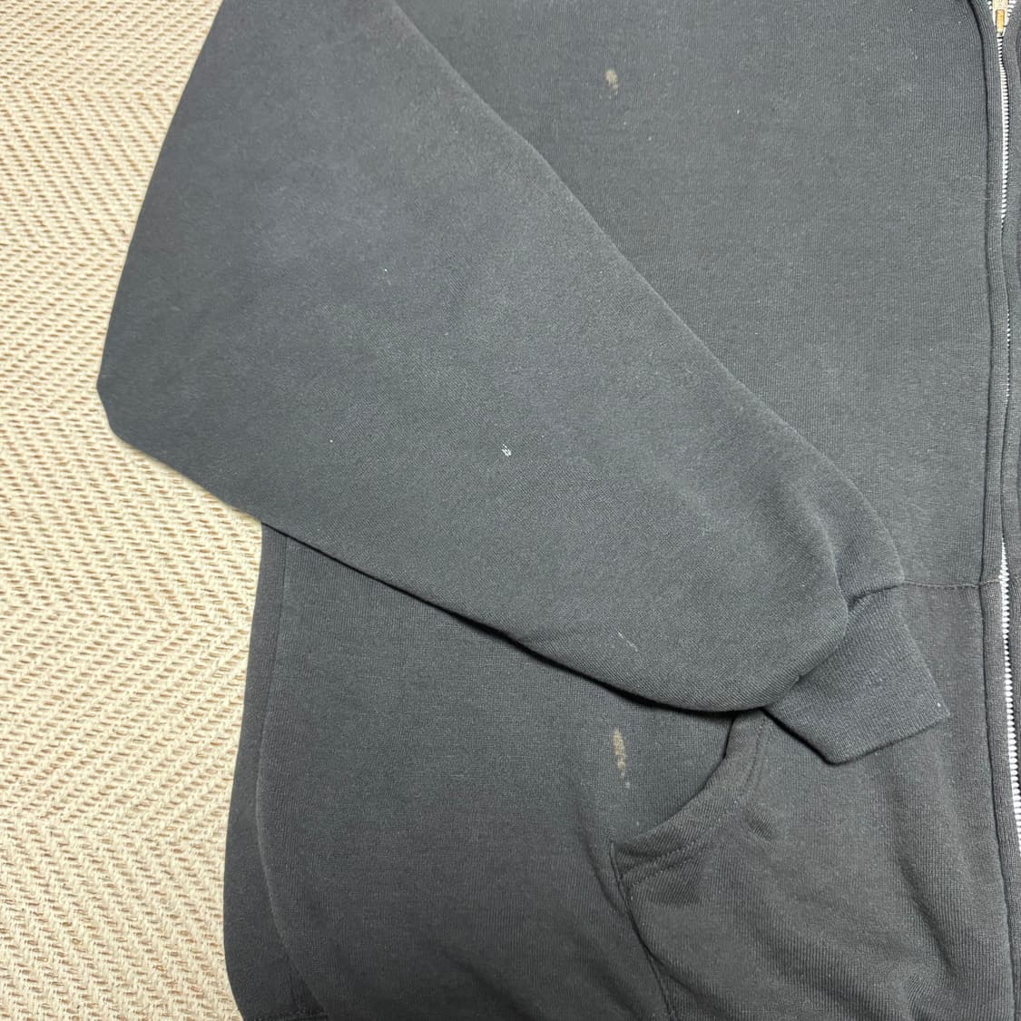 (XXL) 00s 빈티지 러셀 애슬레틱 블랙 후드집업 상품이미지3