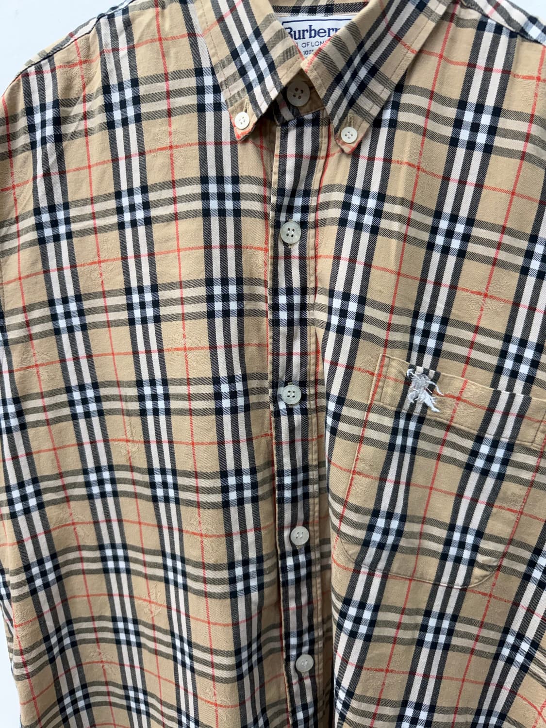 정품) 버버리 클래식 남성 노바체크 셔츠 L 상품이미지3