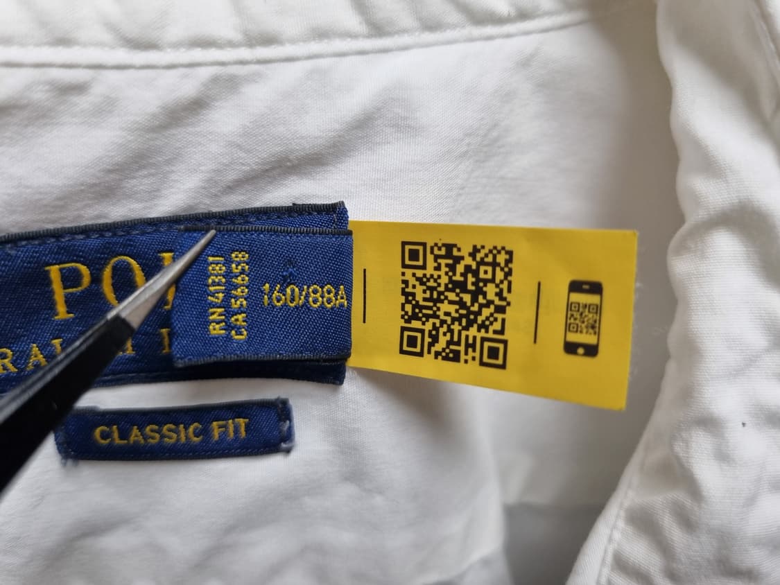 여성 QR인증 폴로 POLO 화이트 흰색 긴팔 셔츠 남방 상품이미지8