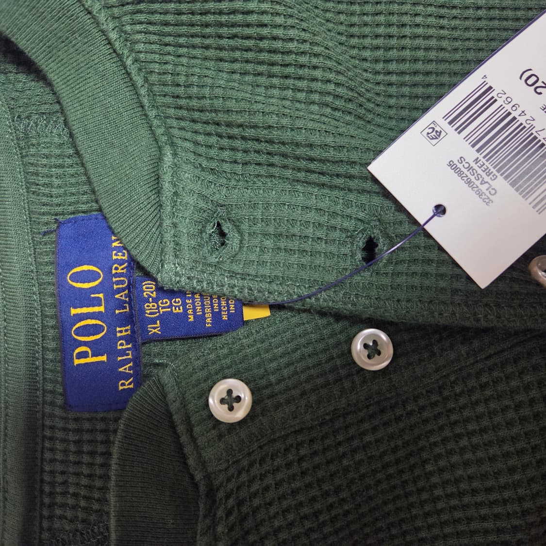 폴로 랄프로렌 [보이즈] 헨리넥 셔츠 새상품 여성 55-66 사이즈 상품이미지2
