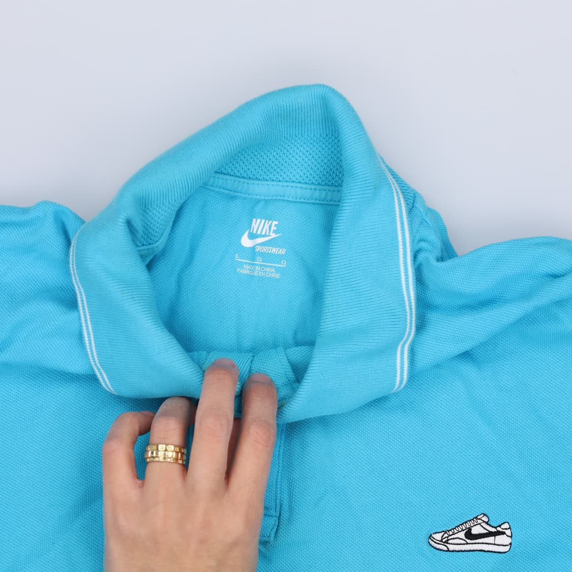 L 나이키 패치 PK셔츠 0319H1 상품이미지3