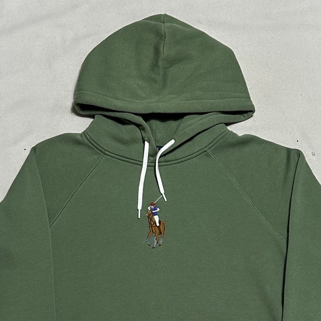 M 폴로랄프로렌 빅 멀티 포니 여성용 기모 그린 후드티 상품이미지1
