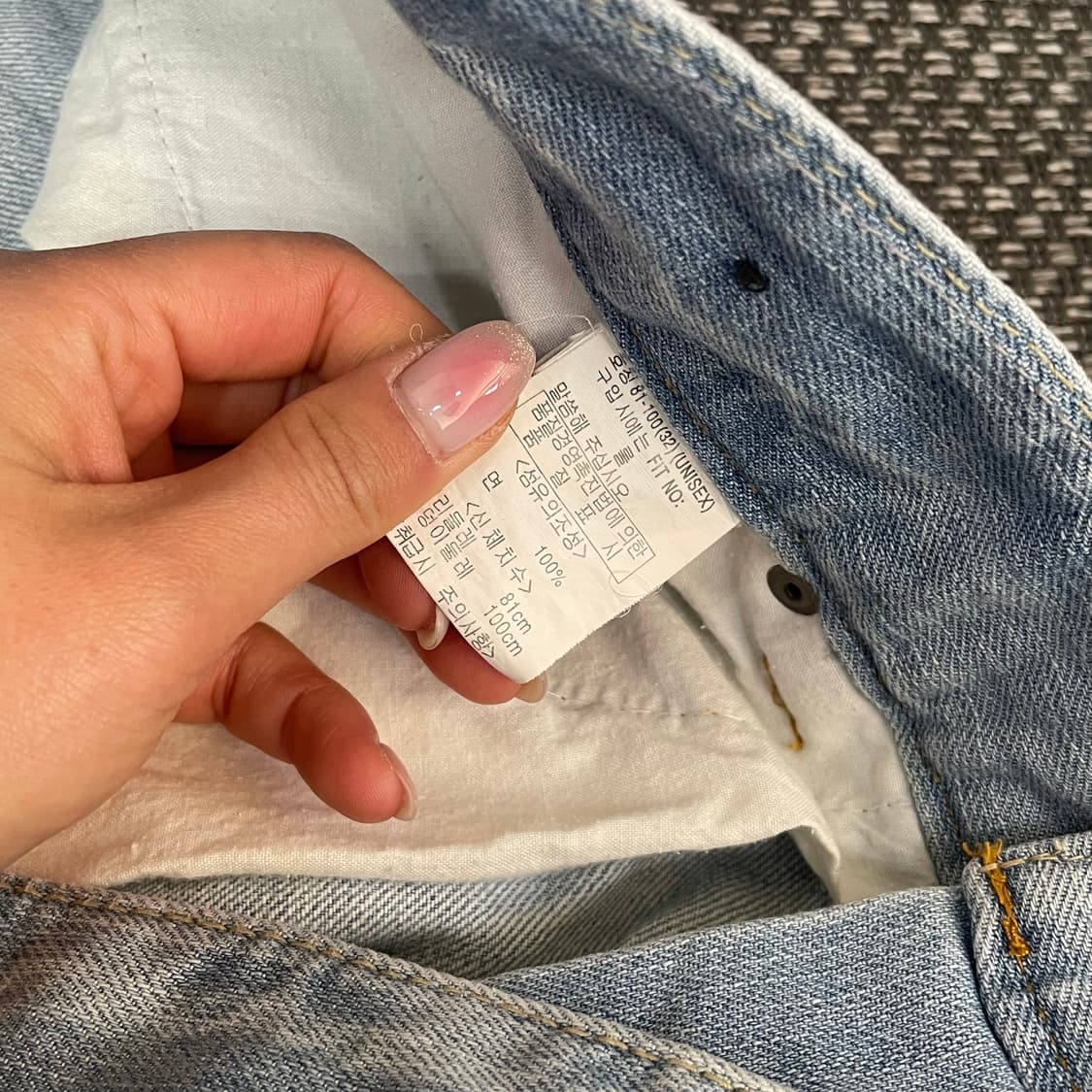 (32) 뱅뱅 스트링포인트 연청 7부 팬츠 상품이미지5