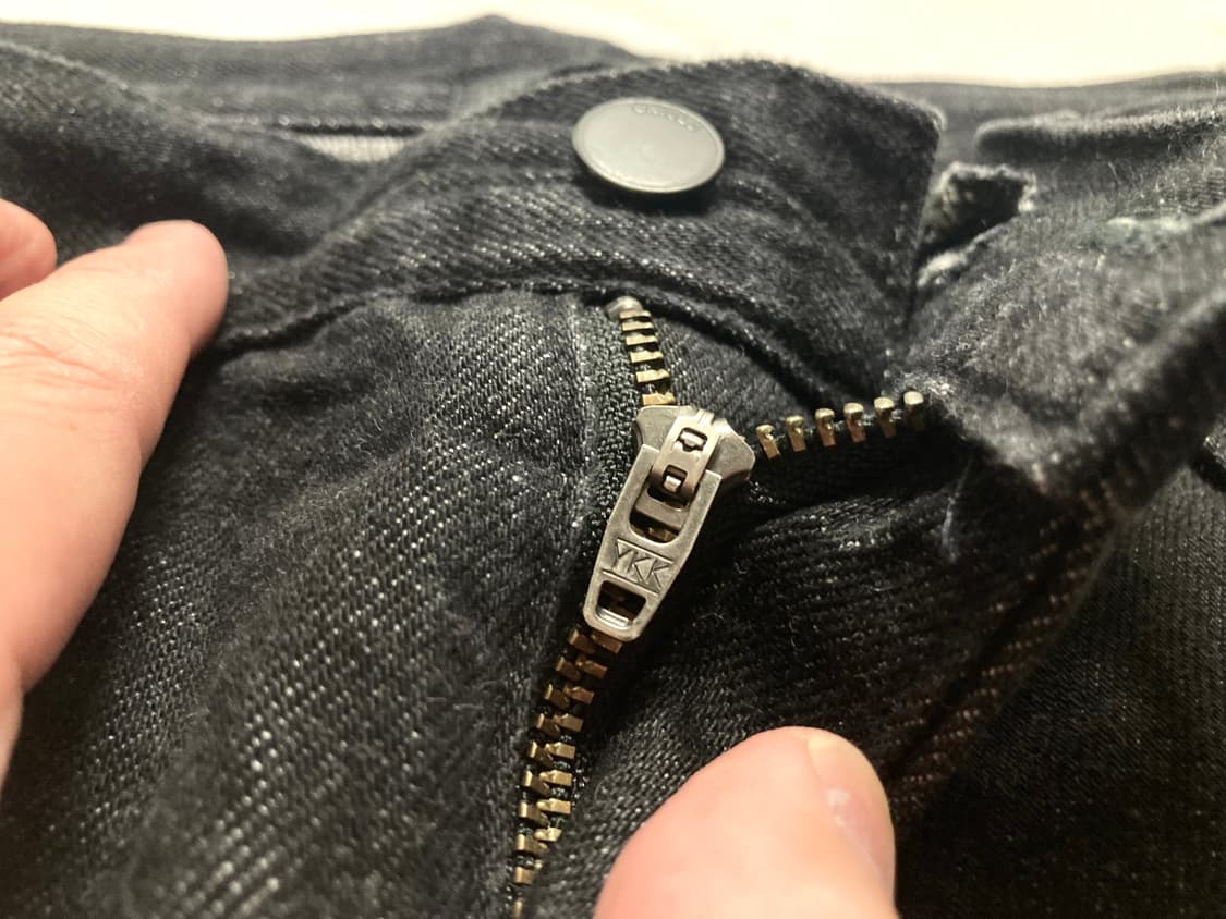 (거의 새것)유니클로 흑청 와이드 데님 팬츠 36-38 상품이미지4