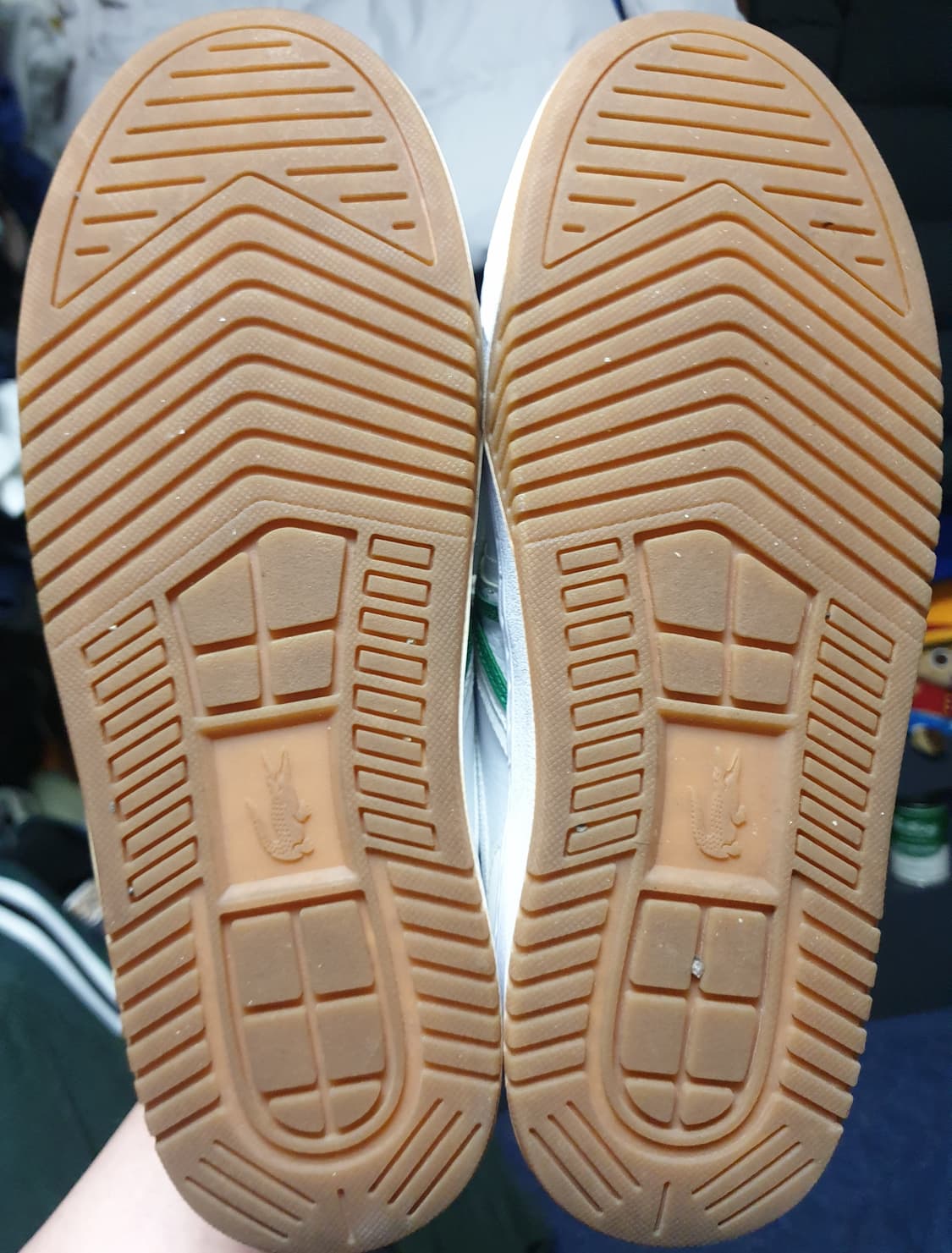 라코스테 우먼 스트랩 스니커즈 화이트 그린 38 (240) 상품이미지4