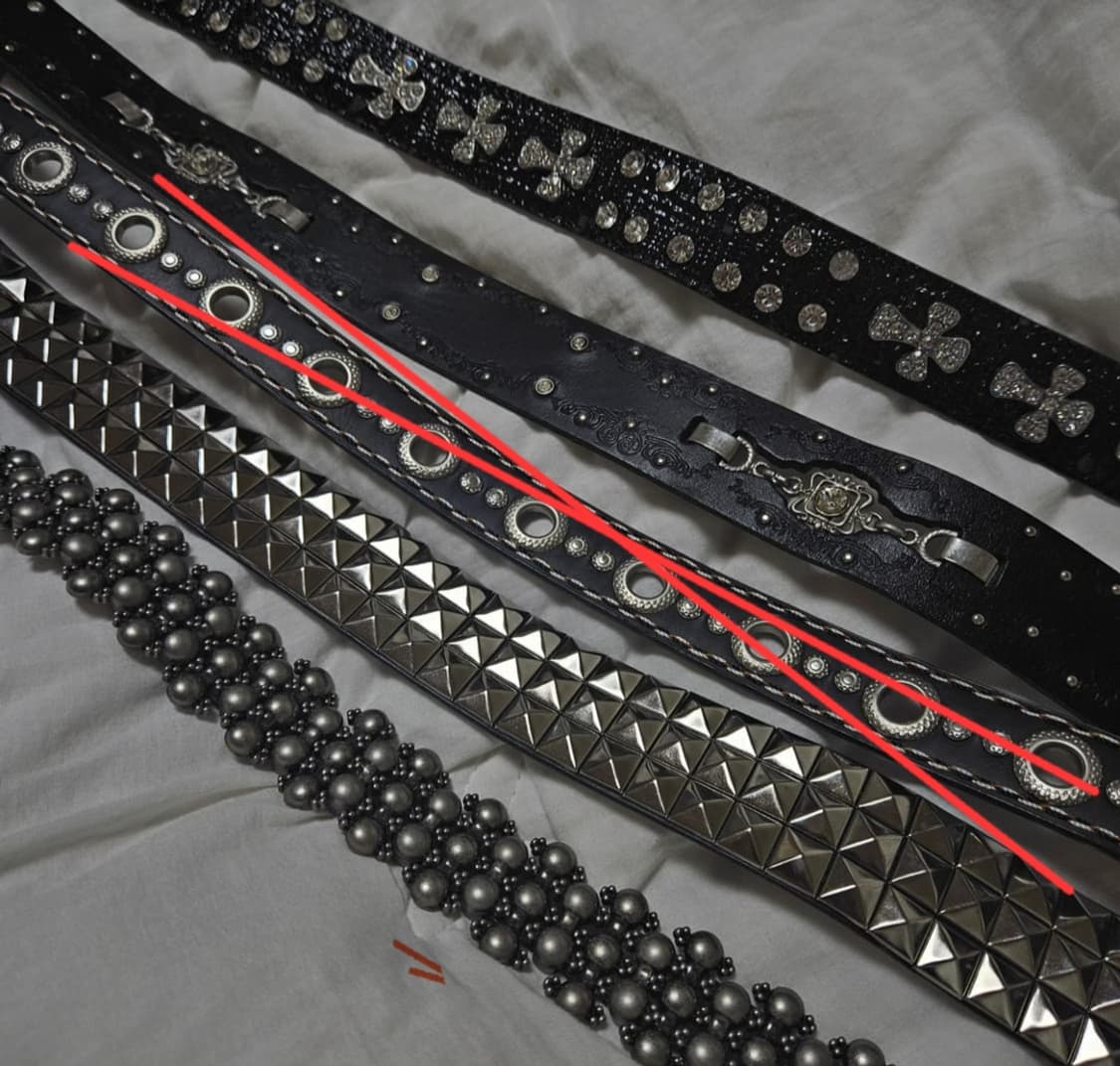 빈티지 스터드 펑크 벨트 상품이미지1