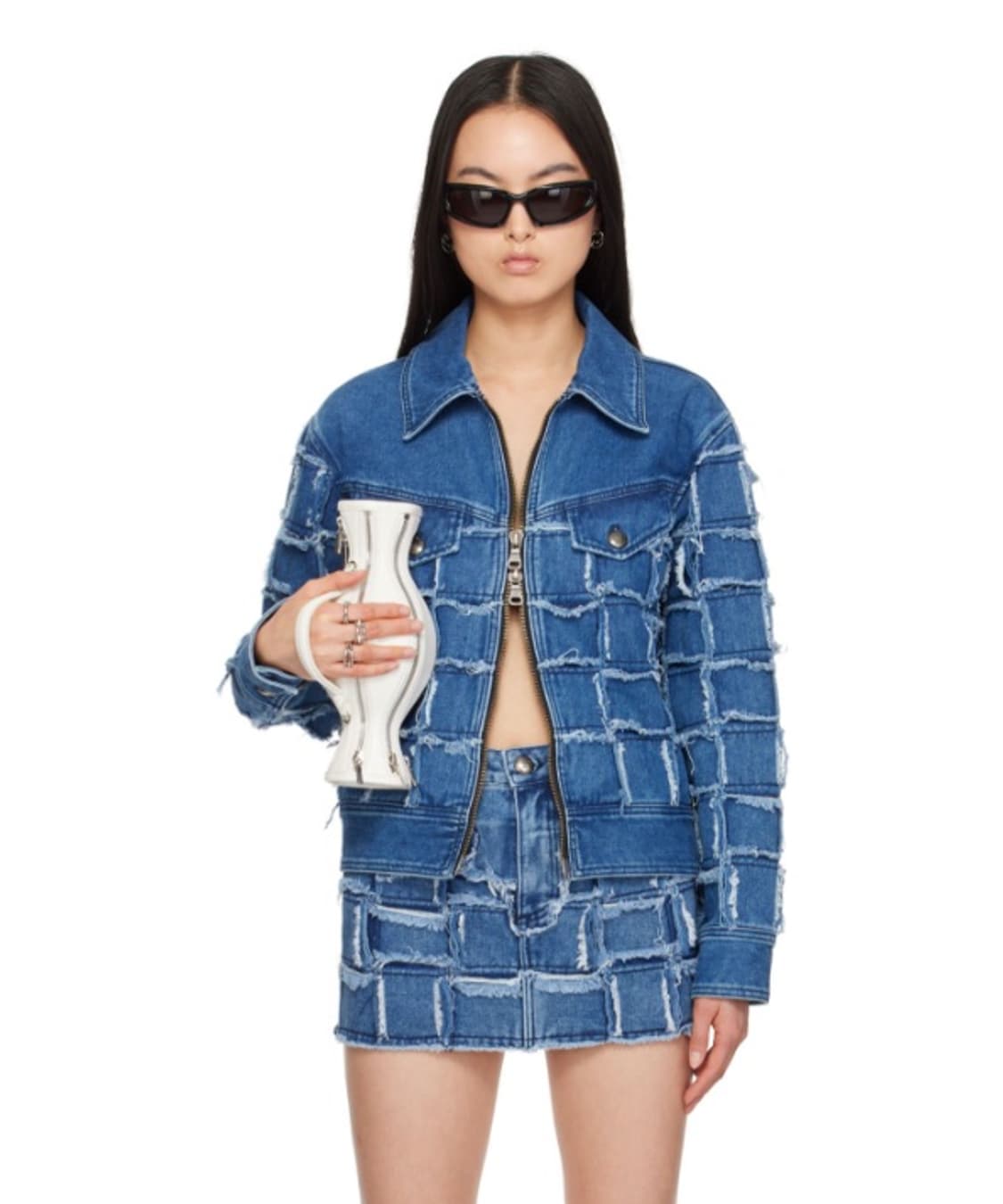 앤더슨벨 24SS 유니섹스 뉴 패치워크 데님 자켓 awa614u - M 상품이미지1