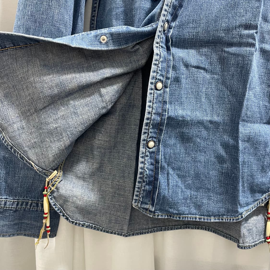 레미릴리프/ 데님 웨스턴 셔츠/ L 상품이미지7